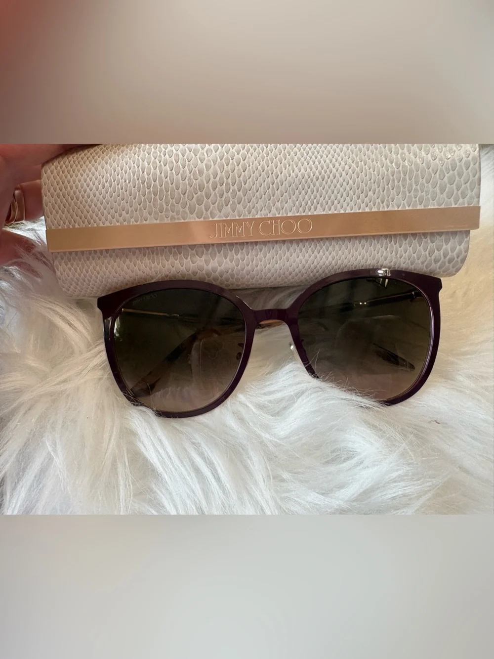 Jimmy Choo Purple Oversized Women's Sunglasses